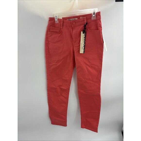 Jones New York Womens 6P Soho Ankle Jeans Coral Red Stretch Casual Petite - Picture 1 of 7